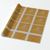 Football Player Wrapping Paper Cadeaupapier (Uitgerold)