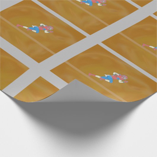 Football Player Wrapping Paper Cadeaupapier (Hoek)