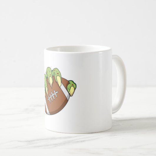 Football pompoen gezicht koffiemok (Voorkant rechts)