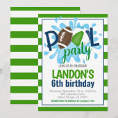 Football Pool Party Verjaardagsuitnodiging Kaart (Voorkant / Achterkant)