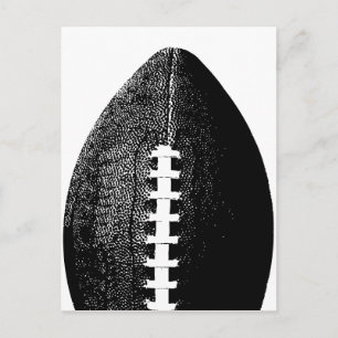 Football Pop Art - Zwarte Moderne minimumsport Briefkaart
