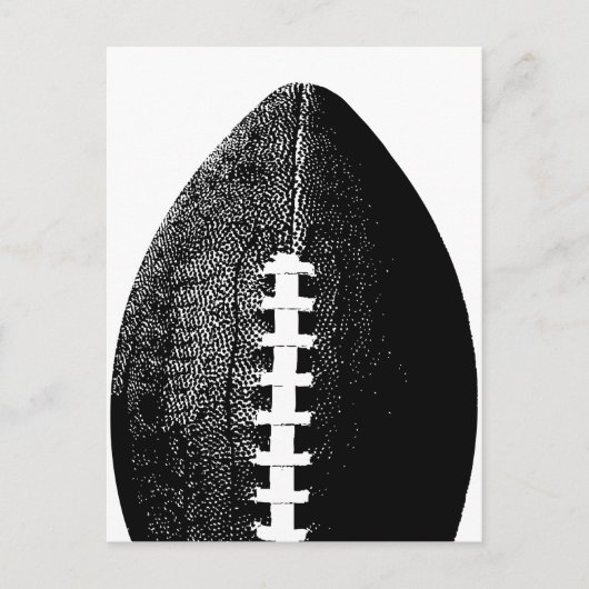 Football Pop Art - Zwarte Moderne minimumsport Briefkaart (Voorkant)