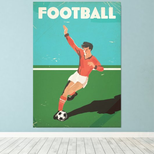 Football Poster Canvas Afdruk (Insitu (Houten vloer))