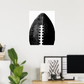 Football Poster - Zwarte Moderne Minimale Sport (Thuiskantoor)