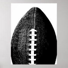 Football Poster - Zwarte Moderne Minimale Sport