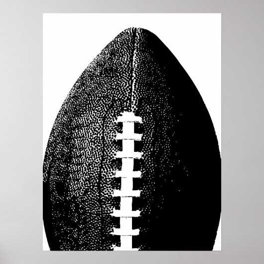 Football Poster - Zwarte Moderne Minimale Sport (Voorkant)