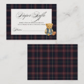 Football Preppy Beer Baby shower Luier Raffle Informatiekaartje (Voorkant / Achterkant)