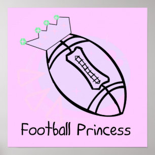 Football Princess T-shirts en Gifts Poster