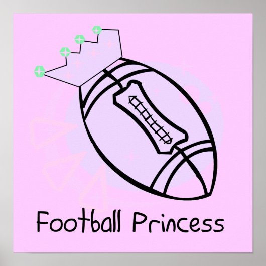 Football Princess T-shirts en Gifts Poster (Voorkant)