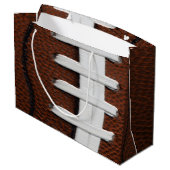 Football Print Pattern Background Large Cadeautasje (Achterkant Gekanteld)