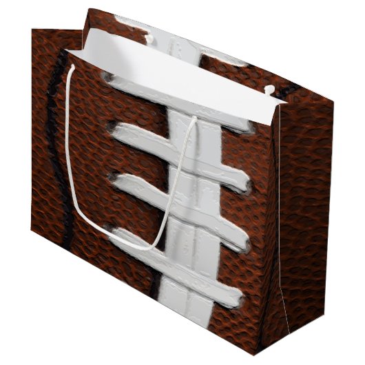 Football Print Pattern Background Large Cadeautasje (Voorkant Gekanteld)