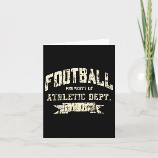 Football Property Of Athletic Dept. Funny Design  Kaart (Voorkant)