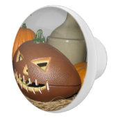 Football Pumpkin Keramische Knop (Rechts)