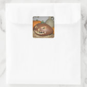 Football Pumpkin Vierkante Sticker (Tas)