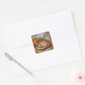 Football Pumpkin Vierkante Sticker (Envelop)