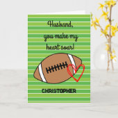 Football Pun Husband Verjaardag Kaart (Gele Bloem)