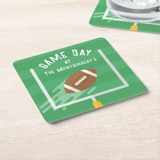 Football punt na staanders kartonnen onderzetters (Schuin)