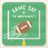 Football punt na staanders kartonnen onderzetters (Voorkant)