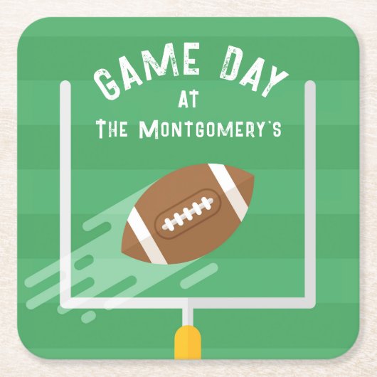 Football punt na staanders kartonnen onderzetters (Voorkant)