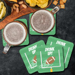 Football punt na staanders kartonnen onderzetters<br><div class="desc">Ontspan met het aanpassen van het football via de onderzetters van het oogstpapier. Punten in onze winkel koppelen.</div>