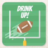 Football punt na staanders kartonnen onderzetters (Voorkant)