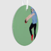 Football Punter Art Ornament (voorkant)
