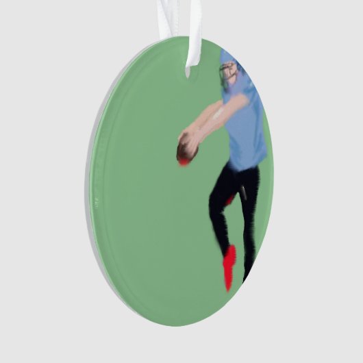 Football Punter Art Ornament (voorkant)