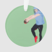 Football Punter Art Ornament (voorkant)