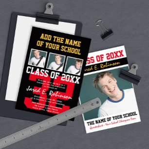 Football Quarterback Jersey Number Afstuderen Kaart