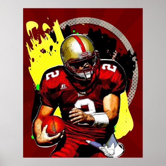Football Quarterback Poster (Voorkant)