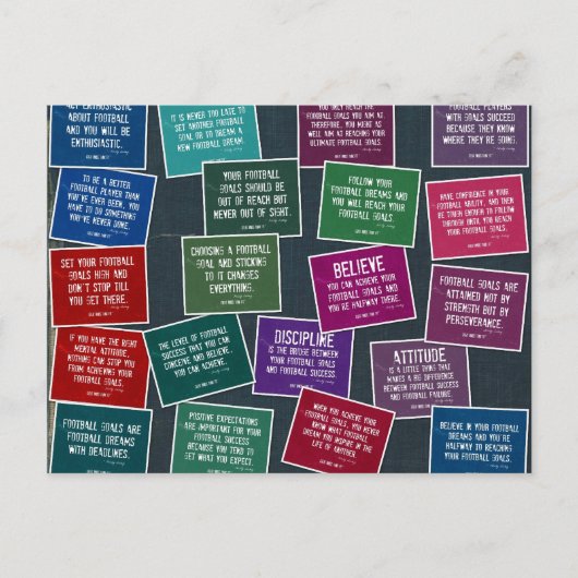 Football Quotes voor Motivatie Briefkaart (Voorkant)