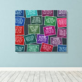 Football Quotes voor Motivation Stretched Canvas (Insitu (Houten vloer))