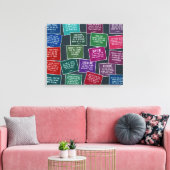 Football Quotes voor Motivation Stretched Canvas Afdruk (Insitu (Woonkamer))