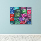 Football Quotes voor Motivation Stretched Canvas Afdruk (Insitu (Houten vloer))
