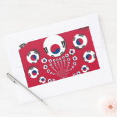 Football. Rechthoekige Sticker (Envelop)