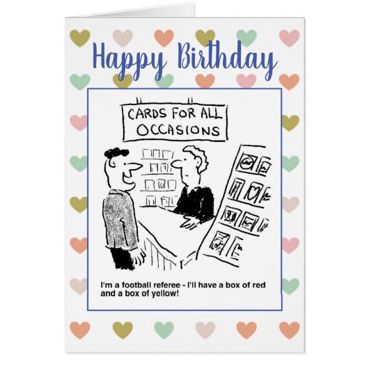 Football Referee wil rode en gele kaarten kopen (Voorkant)