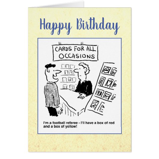 Football Referee wil rode en gele kaarten kopen (Voorkant)