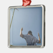 Football referentie die gebiedsdoel roept metalen ornament (Links)