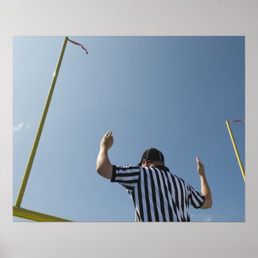 Football referentie die gebiedsdoel roept poster (Voorkant)