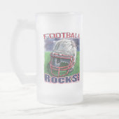 Football Rocks Busted Helmet van Mudge Studios Matglas Bierpul (Links)