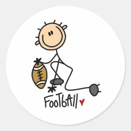 Football Ronde Sticker (Voorkant)