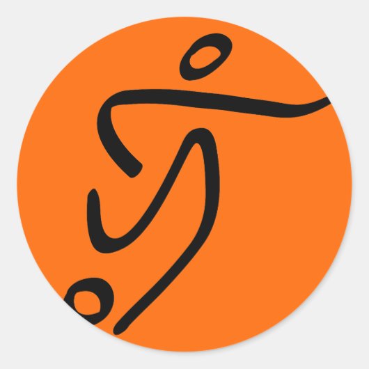 Football Ronde Sticker (Voorkant)
