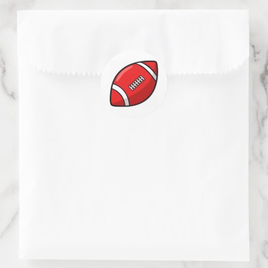 Football Ronde Sticker (Tas)