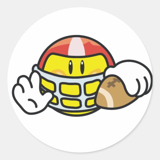 Football Ronde Sticker (Voorkant)