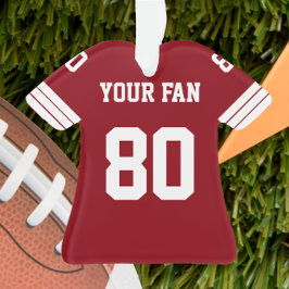 Football Rood, Goud & Wit Jersey Ornament