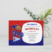 Football Rood, Wit en Blauw Kaart (Staand voorkant)