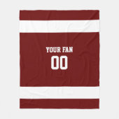 Football Rood & Wit Gepersonaliseerd Fleece Deken (Voorkant)
