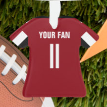 Football Rood & Zwart Jersey Ornament