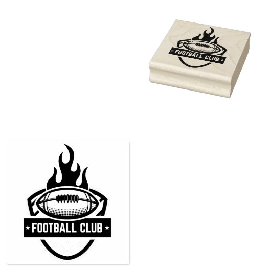 Football Rubberstempel (Gestempeld)