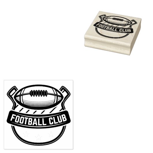 Football Rubberstempel (Gestempeld)